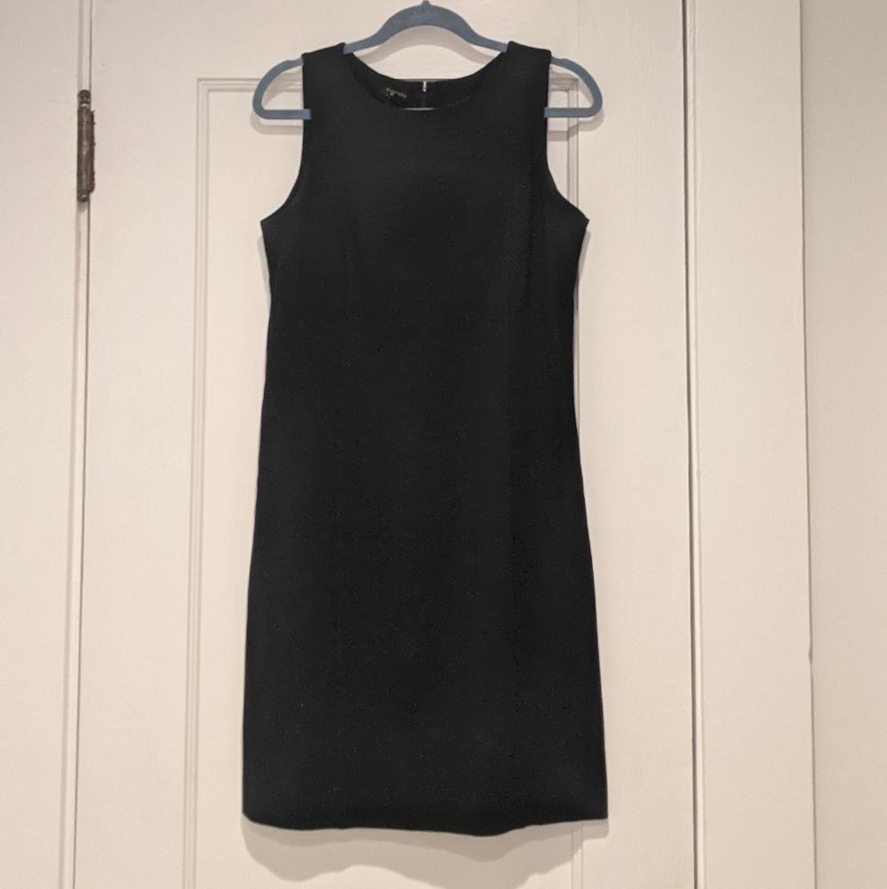 Talbots Black Knit Sleeveless Pencil Dress Size 8